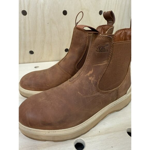 Sorel Women's Hi-Line Chelsea Scorch Tawny Buff Suede Leather Boots Size 7.5 - Picture 10 of 12